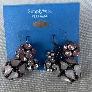 Simply Vera Vera Wang Pink and White Earrings